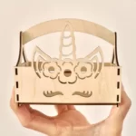 boite surprise en bois licorne