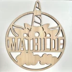 couronne en bois licorne